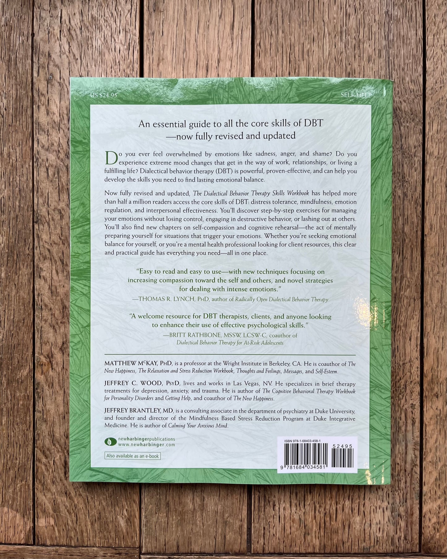 The Dialectical Behavior Therapy Skills Workbook