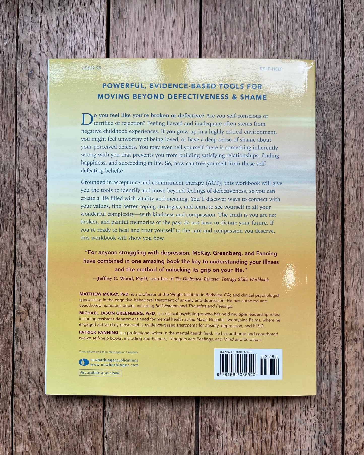 ACT Workbook for Depression