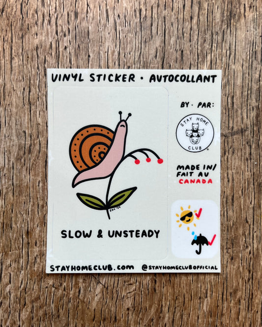 Slow and Unsteady Vinyl Sticker