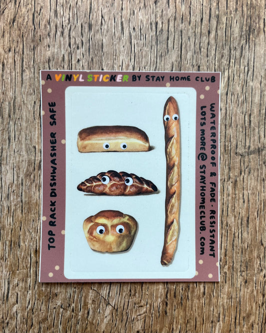 Googly Bread Vinyl Sticker