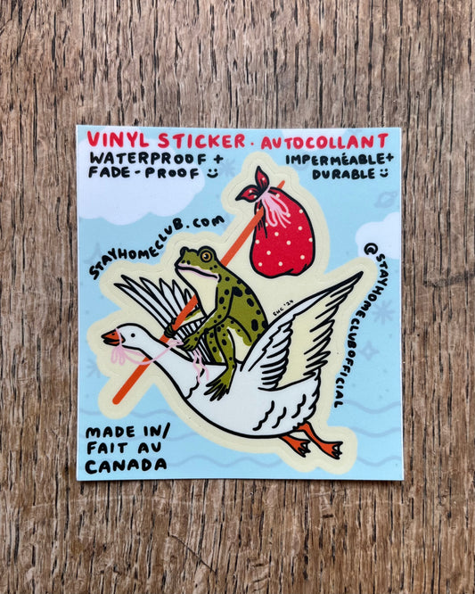 Goose Ride Vinyl Sticker
