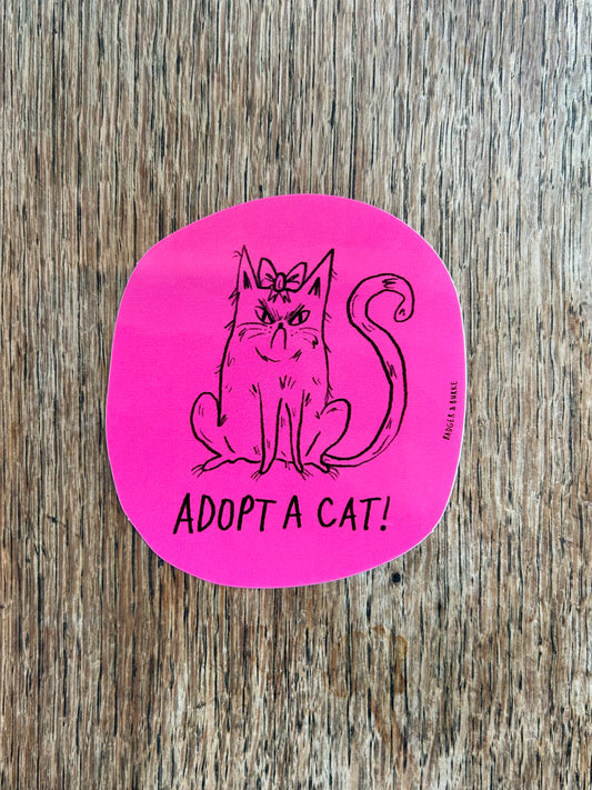 Adopt A Cat Sticker