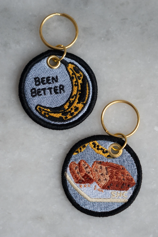 Been Better (Banana Bread) - Embroidered Keychain