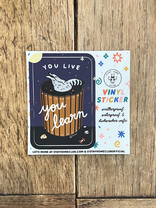 You Live You Learn - Vinyl Sticker