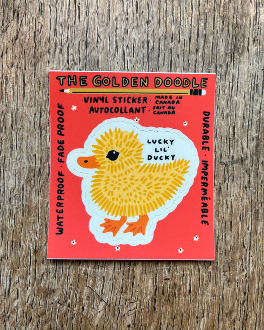 Lucky Lil Ducky Vinyl Sticker