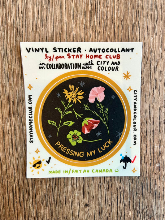 Pressing My Luck Vinyl Sticker