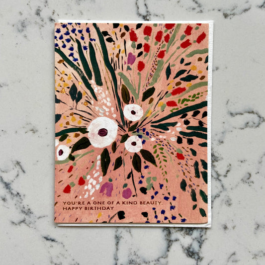 Bursting Flowers - Birthday Card