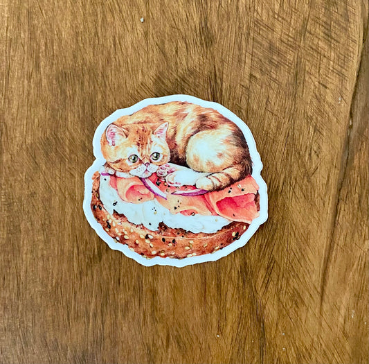 Bagel Cat - Vinyl Sticker